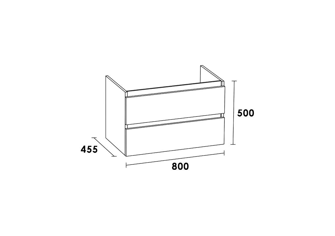Sanituba Nature Badmeubel 80cm Mat Wit Met Wastafel Foggia Mat Wit 1 Kraangat - Afbeelding 5