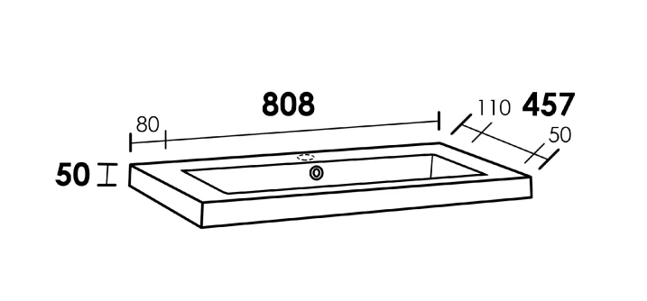 Sanituba Nature Badmeubel 80cm Mat Wit Met Wastafel Foggia Mat Wit 1 Kraangat - Afbeelding 6