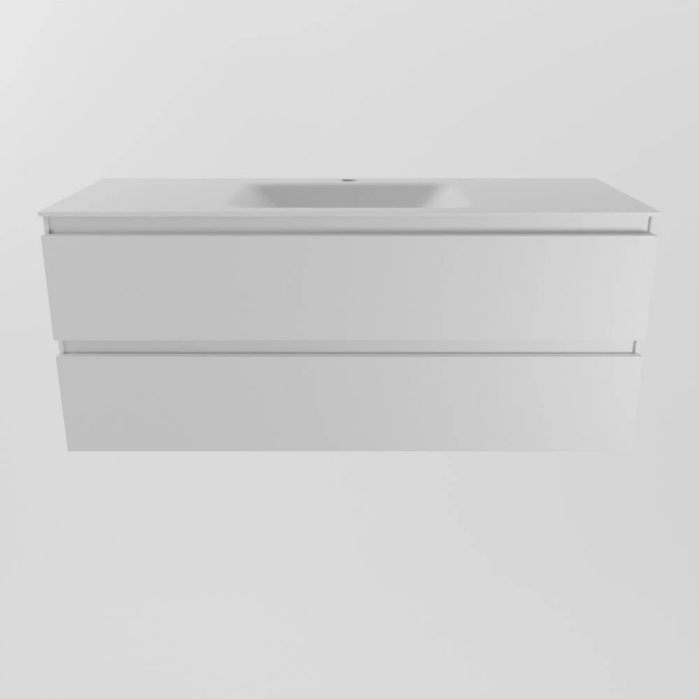 Mondiaz Aivy Badmeubel 120cm Talc Met Wastafel Solid Surface Talc Midden 1 Kraangat En Spiegelkast - Afbeelding 5