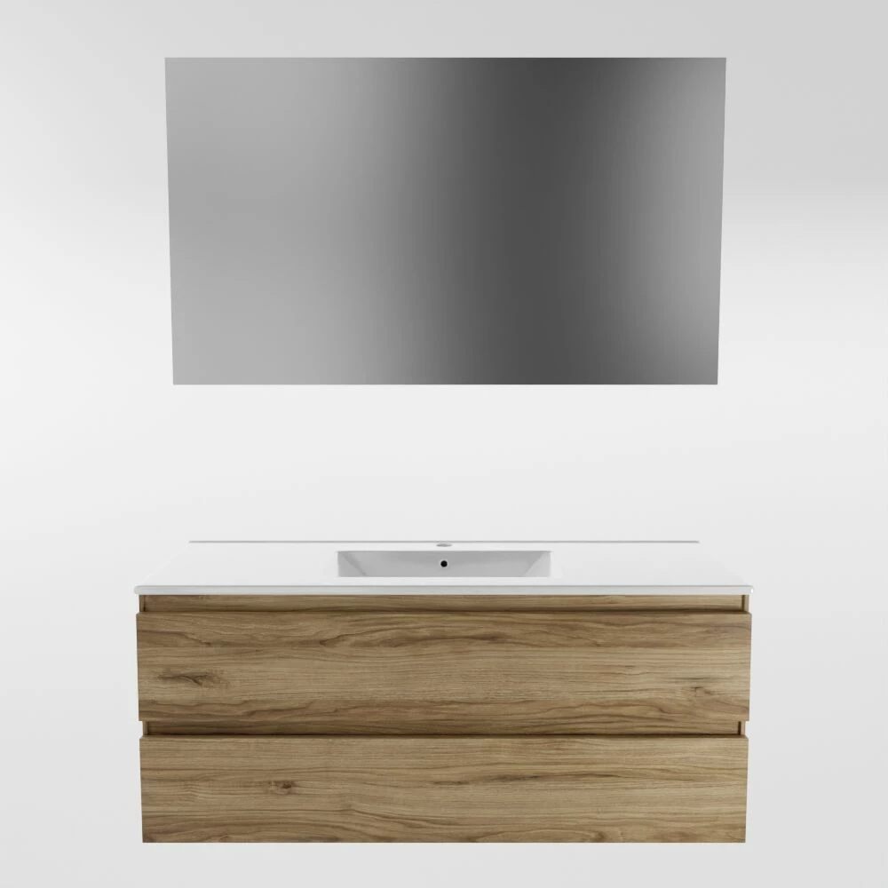 Mondiaz Aivy Badmeubel 120cm Chai Met Wastafel Keramiek Wit Glans 1 Kraangat En Spiegelkast - Afbeelding 6