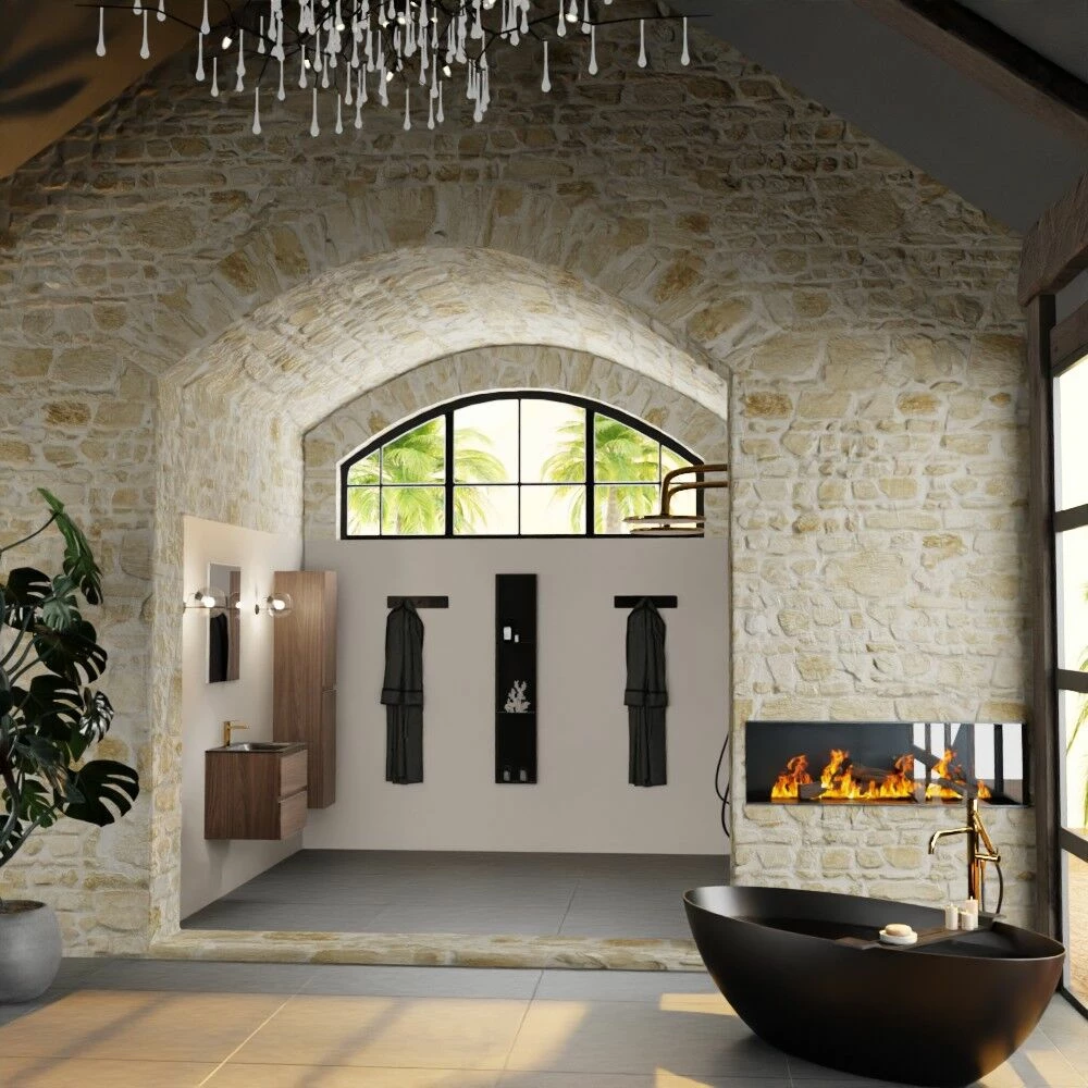 Mondiaz Aivy Badmeubel 60cm Mocha Met Wastafel Solid Surface Urban Midden 1 Kraangat En Spiegel - Afbeelding 4