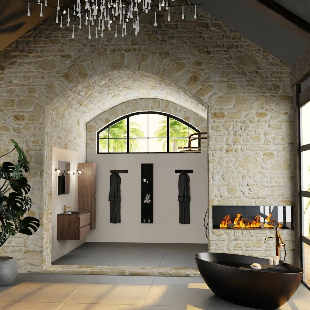 Mondiaz Aivy Badmeubel 80cm Mocha Met Wastafel Solid Surface Urban Midden 1 Kraangat En Spiegel - Afbeelding 4