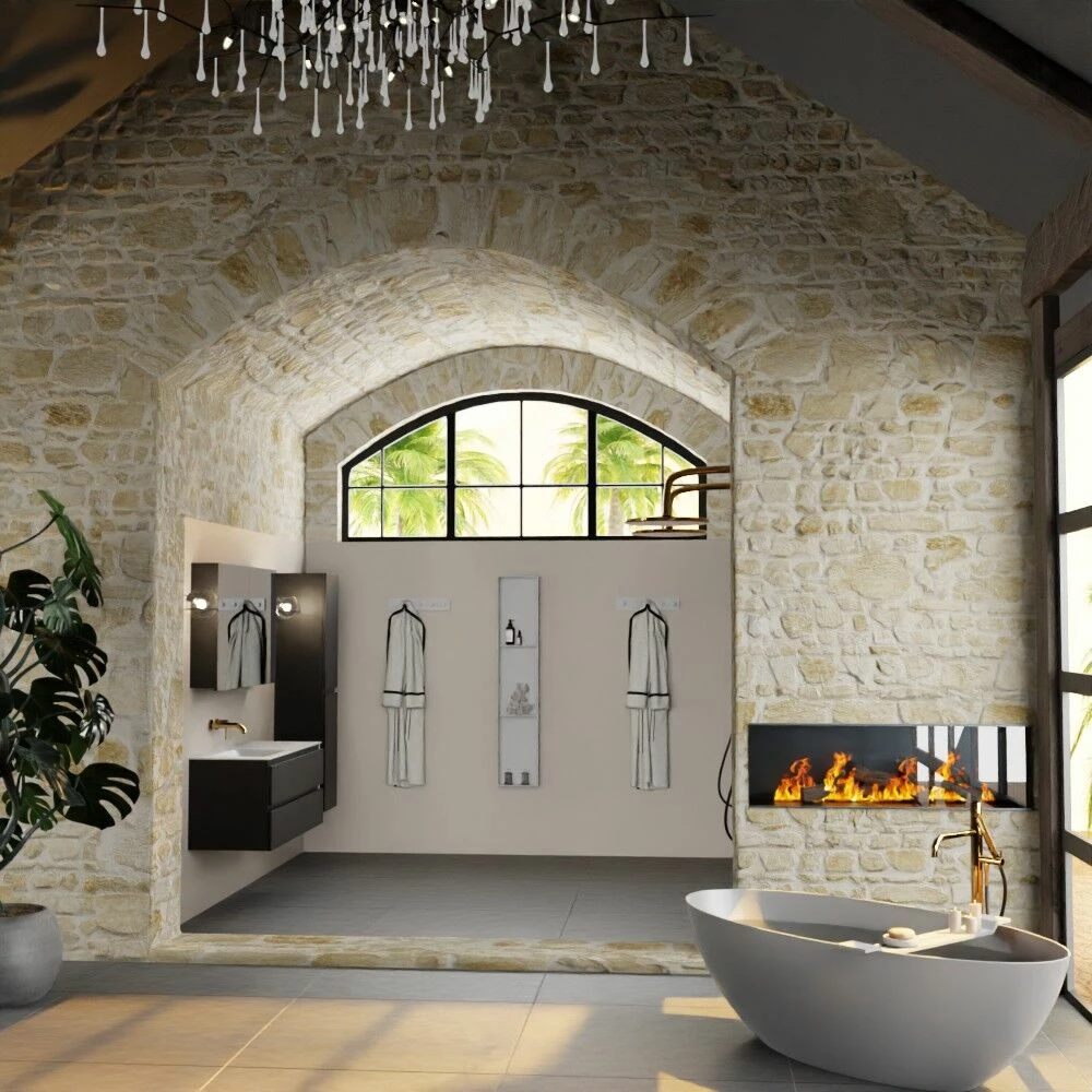 Mondiaz Aivy Badmeubel 120cm Urban Met Wastafel Solid Surface Talc Links Zonder Kraangat En Spiegelkast - Afbeelding 4