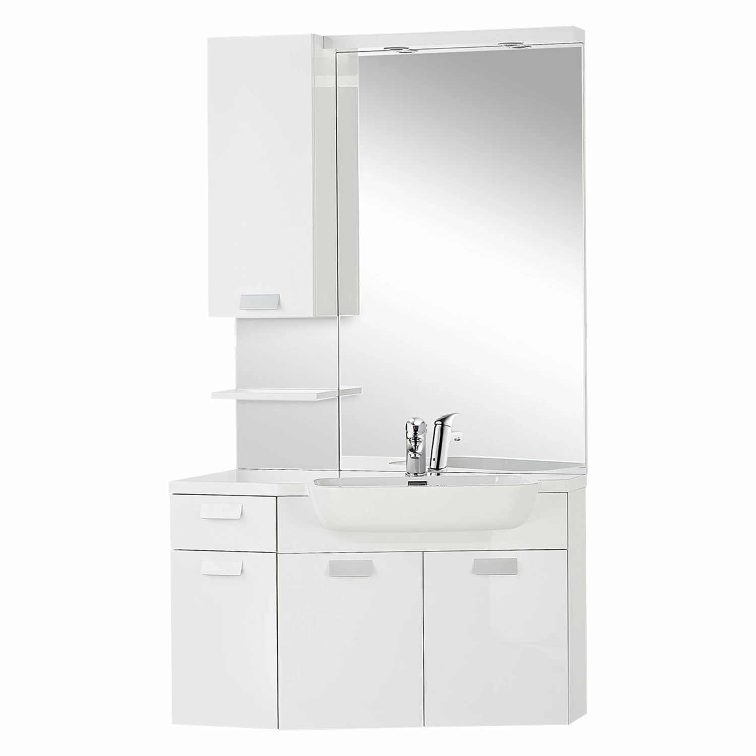 Differnz Fabulous Badmeubelset Rechts 100cm Wit