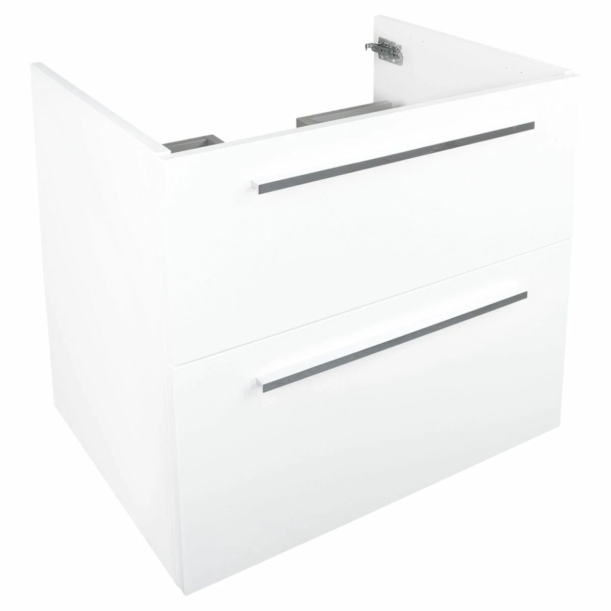 Differnz Fit Badmeubel 60cm Wit Mat Met Toppaneel Zwart Mat En Spiegelkast - Afbeelding 5