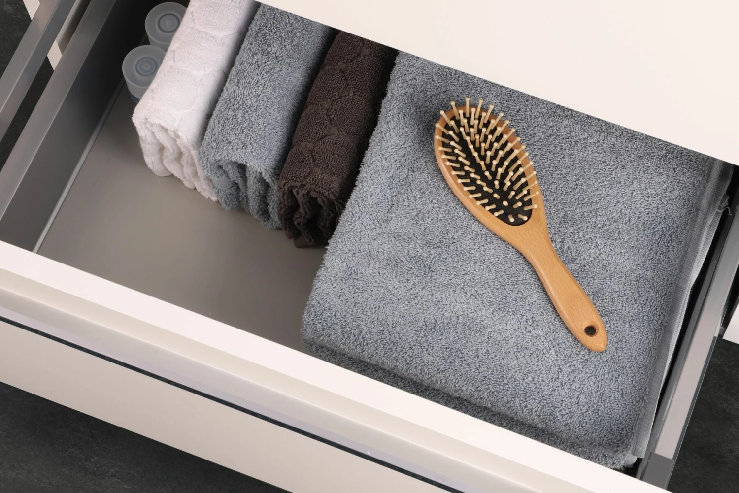 Differnz Fit Badmeubel 60cm Wit Mat Met Toppaneel Zwart Mat En Spiegelkast - Afbeelding 8