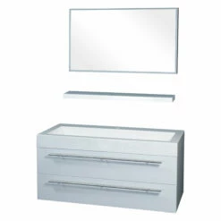 Differnz Force Badkamermeubel 100cm 1 Kraangat Wit Met Spiegel En Planchet