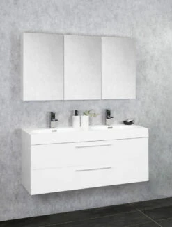 Differnz Somero Badmeubelset 120 Spiegelkast Hoogglans Wit