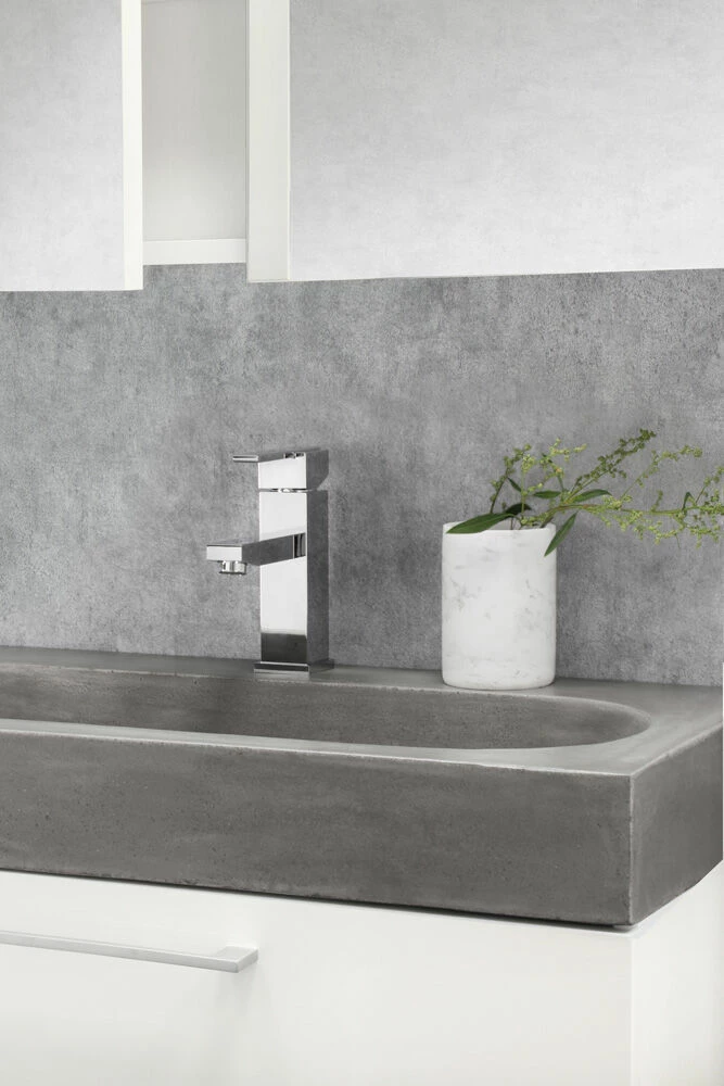 Differnz Somero Badmeubelset 80cm Spiegelkast Hoogglans Wit Beton - Afbeelding 6