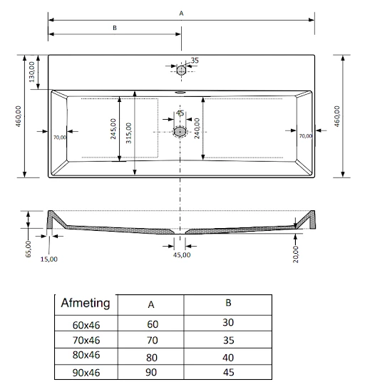 Fontana Kolo Wastafelmeubel Mat Wit 80cm Mat Witte Wastafel 1 Kraangat Met Ronde Spiegel - Afbeelding 5