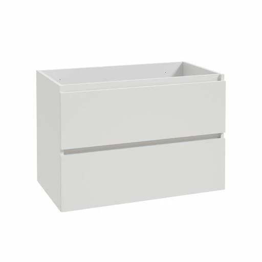 Fontana Kolo Wastafelmeubel Mat Wit 80cm Mat Witte Wastafel 1 Kraangat Met Ronde Spiegel - Afbeelding 2