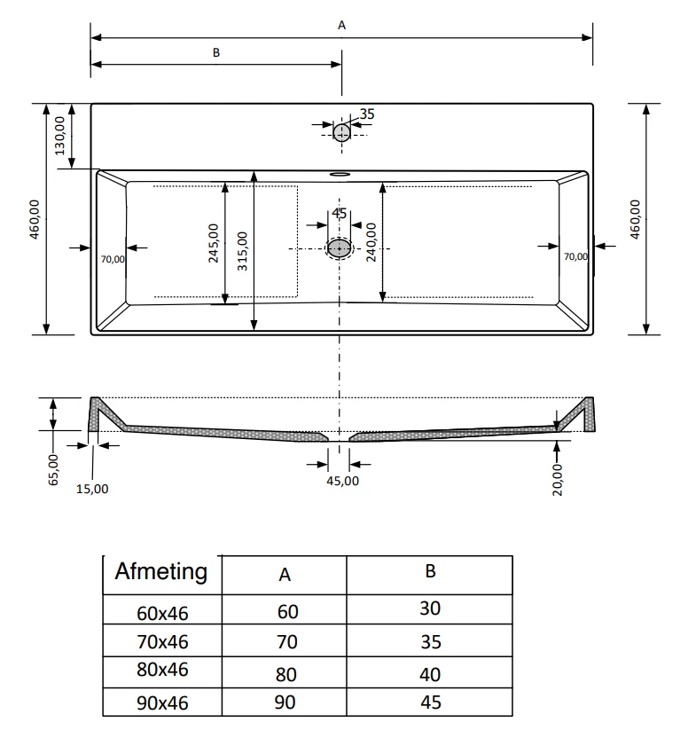 Fontana Kolo Wastafelmeubel Warm Eiken 80cm Mat Witte Wastafel 1 Kraangat Met Ronde Spiegel - Afbeelding 5