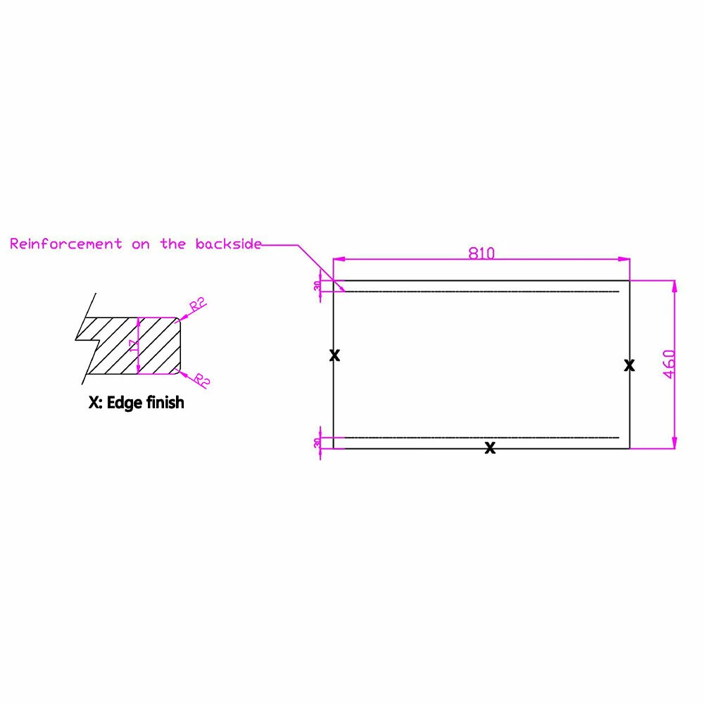 Fontana Portoro Gold Marmer Badmeubel 80cm Mat Wit Met Ribbelfront En Toppaneel Met Rechthoekige Waskom - Afbeelding 9
