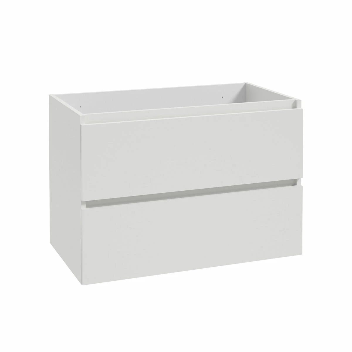 Fontana Proma Badkamermeubel 80cm Met Zwarte Waskom En LED Spiegel Mat Wit - Afbeelding 3