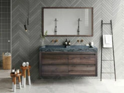 Forzalaqua Gela Badmeubel 120cm Charcoal Met Palermo Wastafel Graniet Gekapt Zonder Kraangat