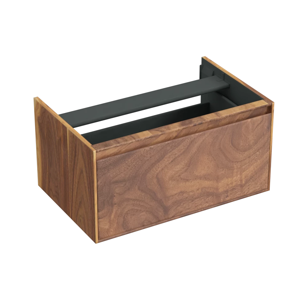 Forzalaqua Verona Badmeubel 80cm Pure Walnut Met Wastafelblad En Waskom Carrara - Afbeelding 7