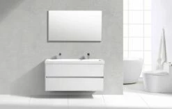 Lambini Designs Trend Line Compact Badmeubel Greeploos 120cm Wit