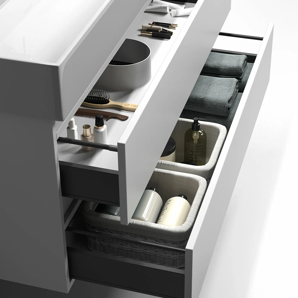 Sanituba Nature Badmeubel 80cm Mat Wit Met Wastafel Foggia Mat Wit 1 Kraangat - Afbeelding 2