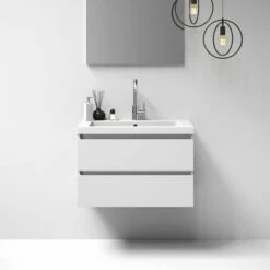 Sanituba Nature Badmeubel 80cm Mat Wit Met Wastafel Foggia Mat Wit 1 Kraangat