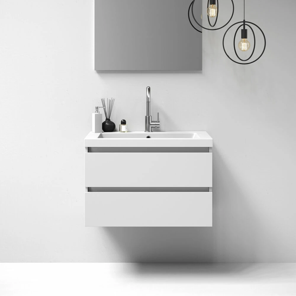 Sanituba Nature Badmeubel 80cm Mat Wit Met Wastafel Foggia Mat Wit 1 Kraangat