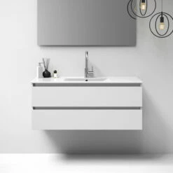 Sanituba Nature Badmeubel 120cm Mat Wit Met Wastafel Empoli Mat Wit Enkele Wasbak 1 Kraangat