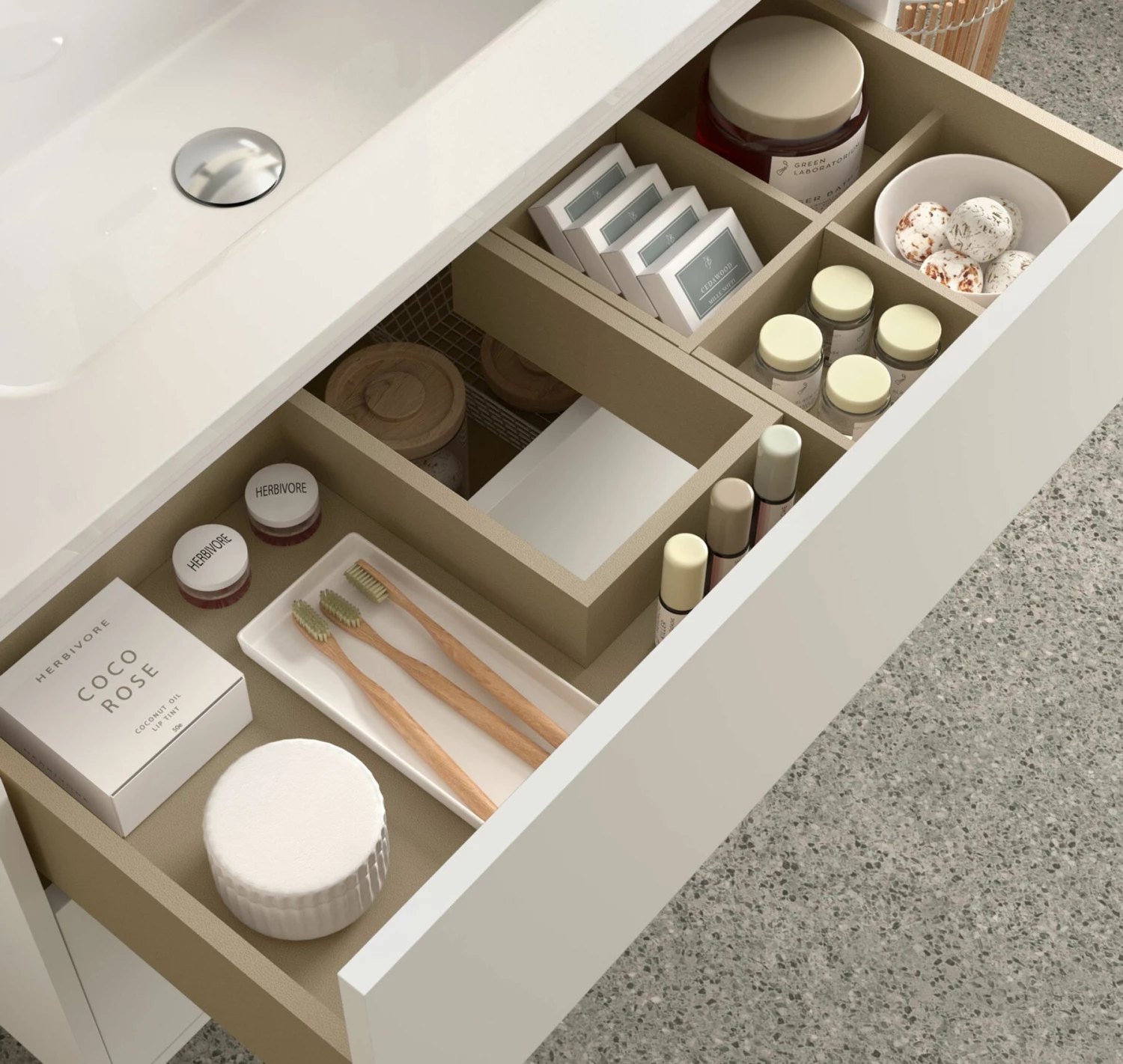 Muebles Ideal Badkamermeubel 120cm Mat Wit - Afbeelding 2