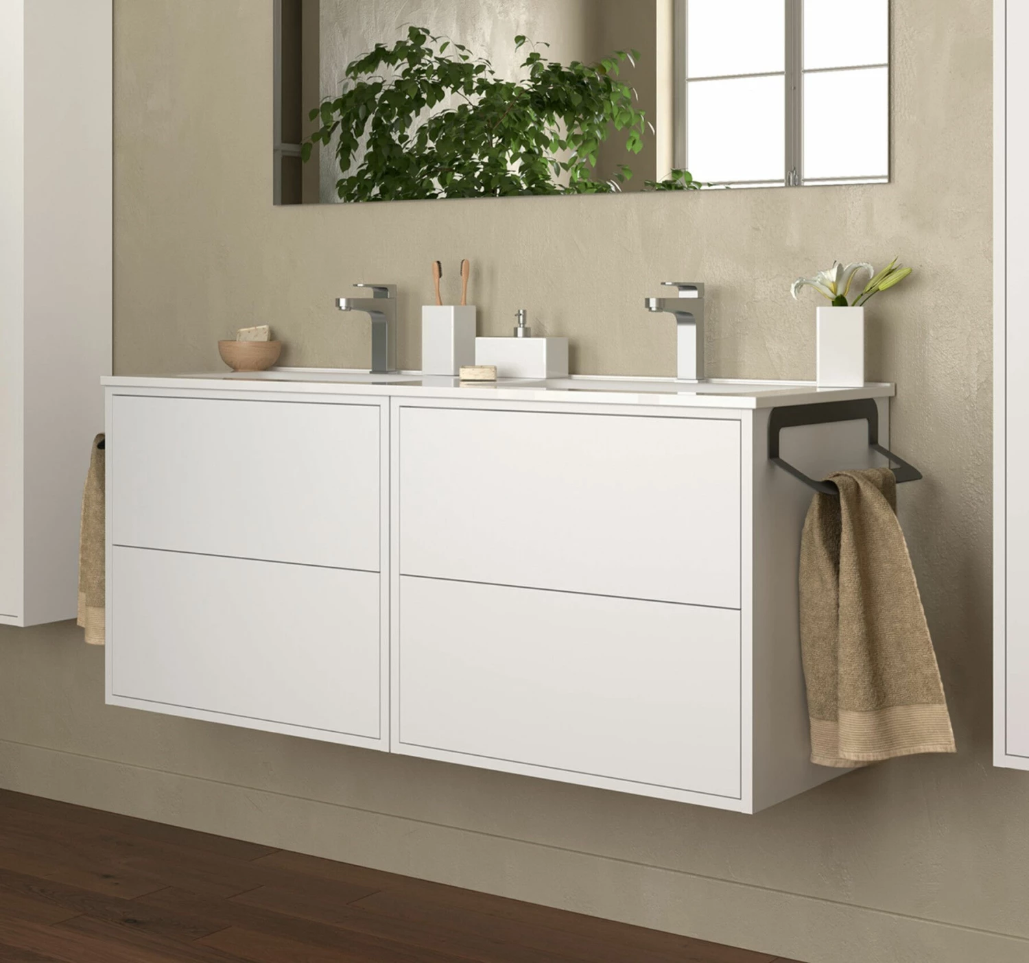 Muebles Ideal Badkamermeubel 120cm Mat Wit