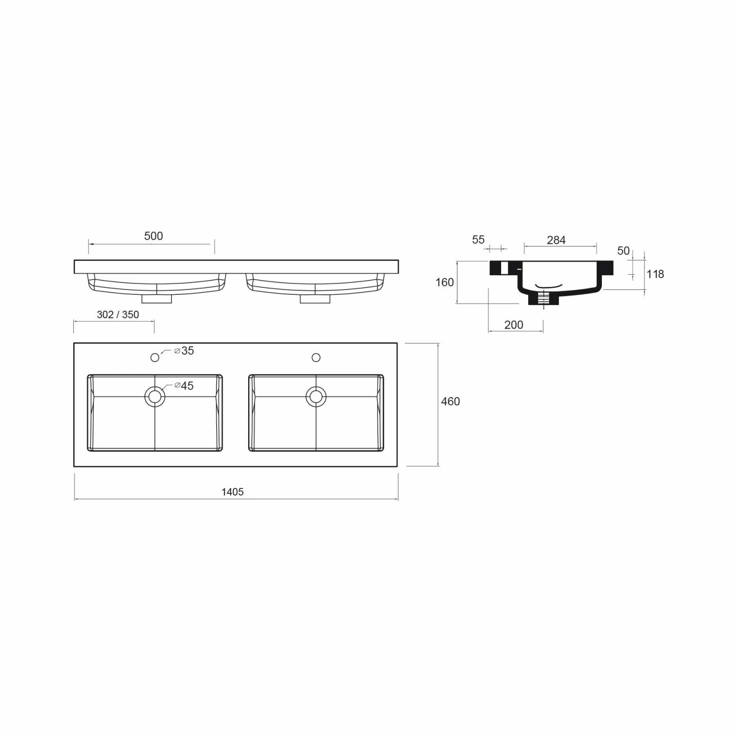 Muebles Project Badmeubel Caledonia 140cm - Afbeelding 5
