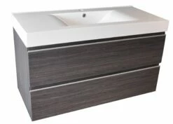 Mueller Lida Wastafelmeubel 100cm Houtnerf Grijs