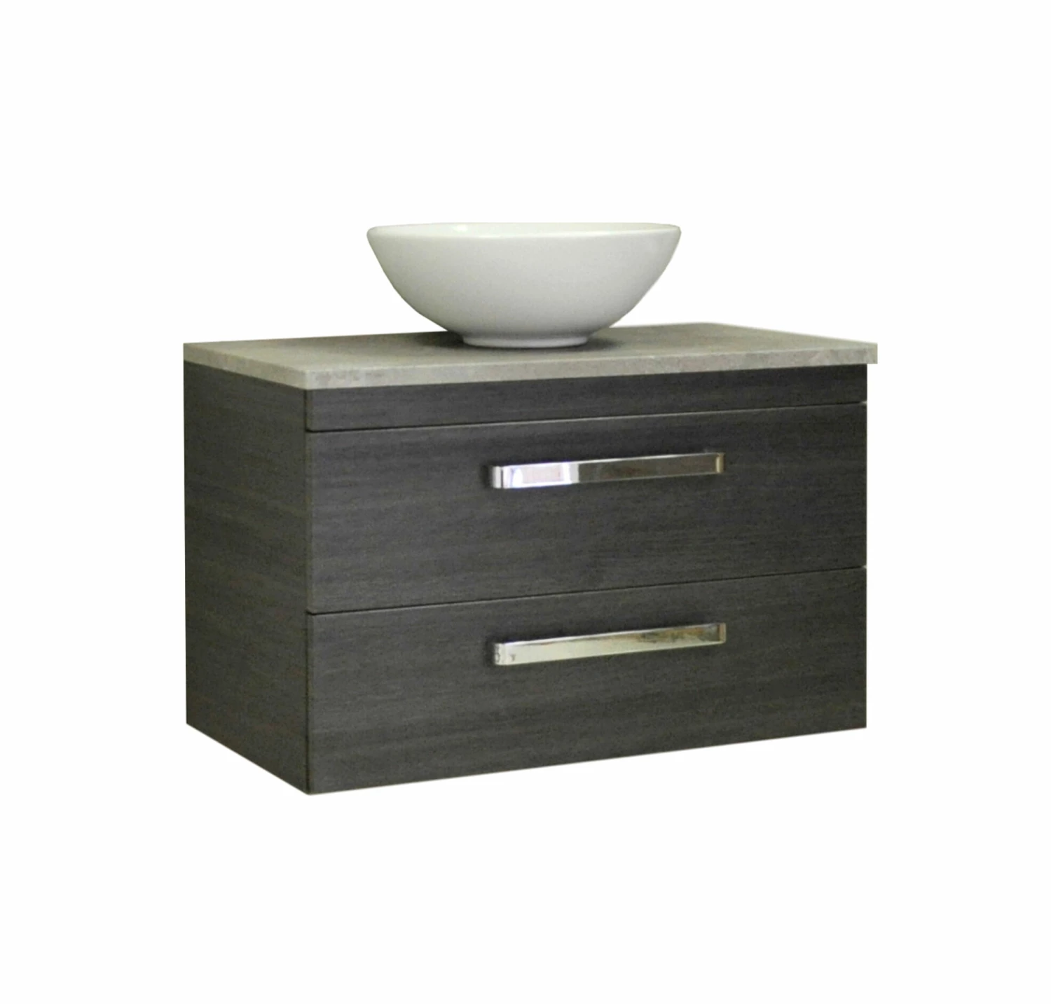 Sanicare Q11 Badkamermeubel Met Grey-stone Topblad 80 Cm Schots-eiken - Afbeelding 2