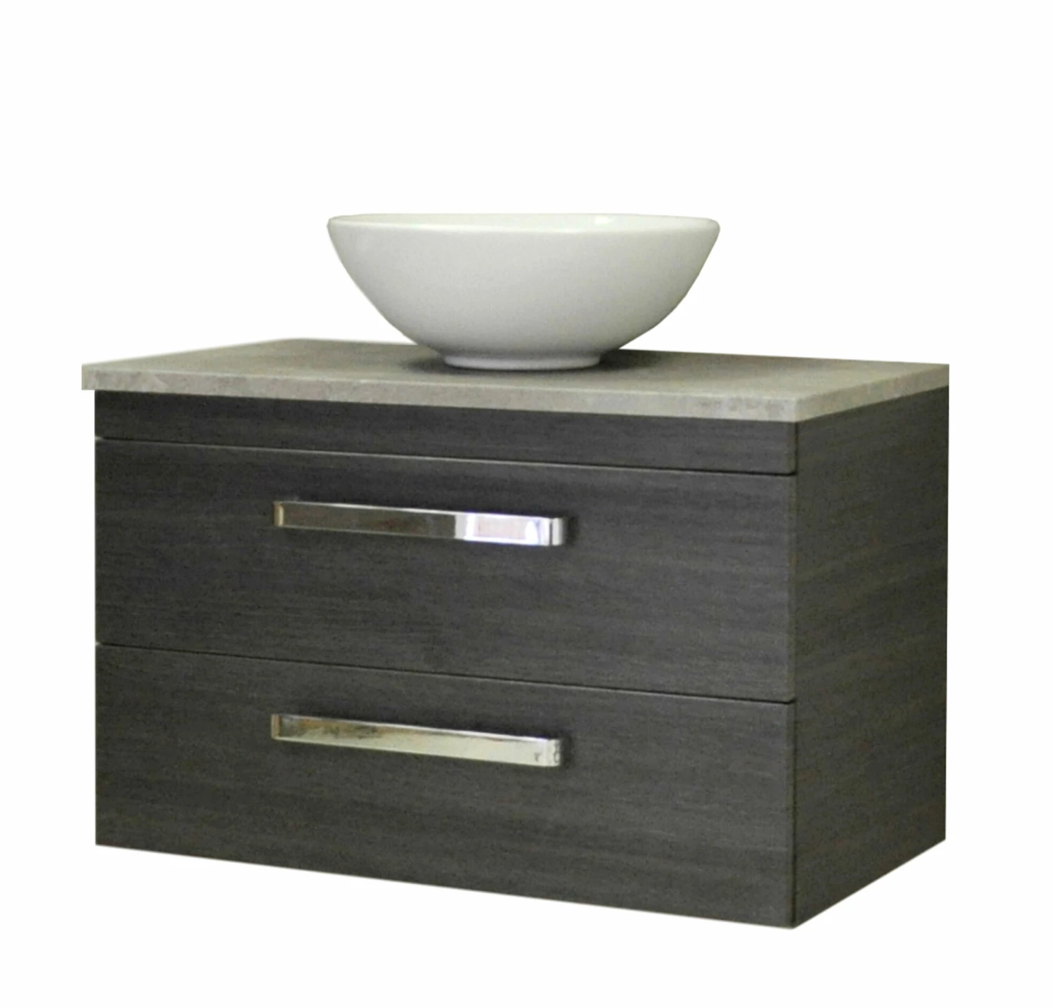 Sanicare Q11 Badkamermeubel Met Grey-stone Topblad 80 Cm Schots-eiken