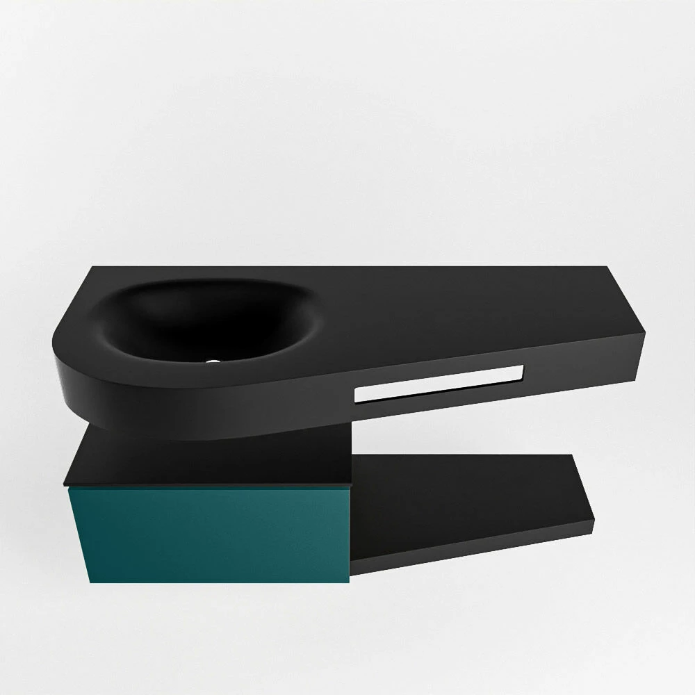 Mondiaz Riva Badmeubel 120cm Smag Met 1 Lade En Wastafel Links 0 Kraangaten Urban - Afbeelding 5