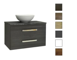 Sanicare Q11 Badkamermeubel Met Black-stone Topblad 80 Cm Belluno