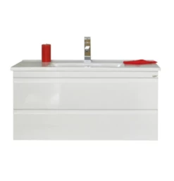 Sanicare Q7 Badkamermeubel 65cm Met 2 Laden Hoogglans Wit