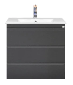 Sanicare Q7 Badkamermeubel 75cm Met 3 Laden Antraciet