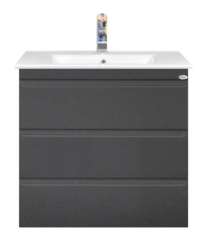 Sanicare Q7 Badkamermeubel 75cm Met 3 Laden Antraciet