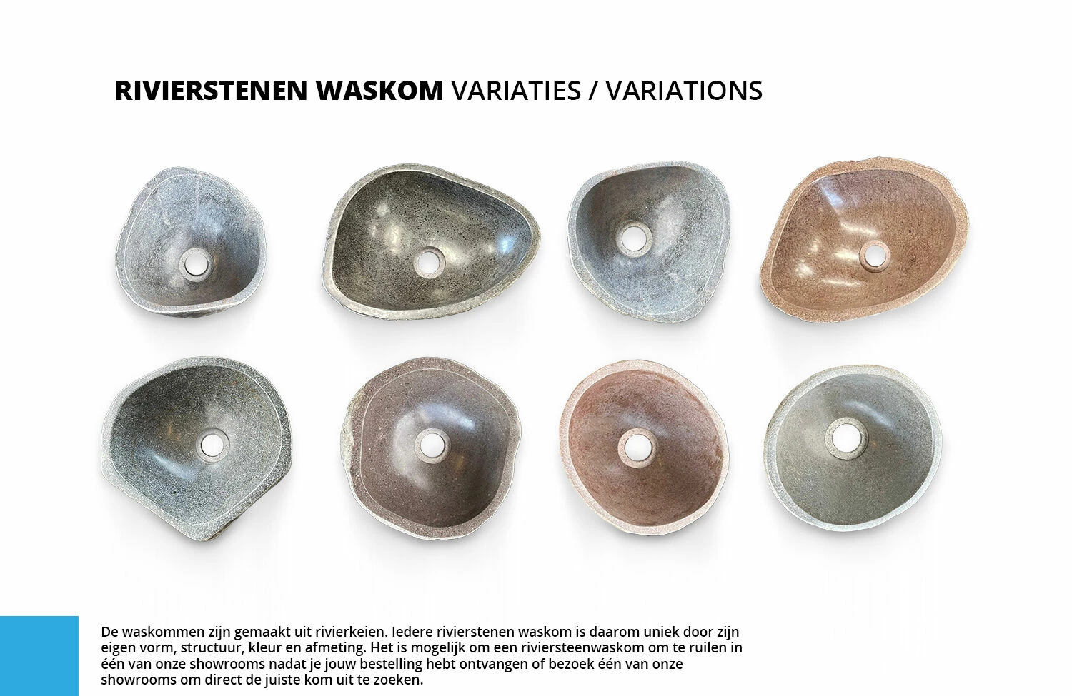 SaniGoods Alvares Badmeubel 90cm Eiken Charcoal Met Rivierstenen Waskom - Afbeelding 4