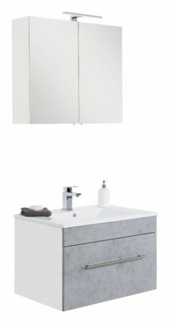 Saniclear Viva Badmeubelset 2-delig 75cm Betongrijs