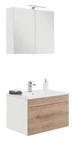 Saniclear Viva Badmeubelset 2-delig 75cm Licht Eiken