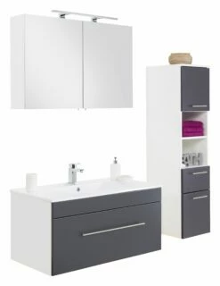 Saniclear Viva Badmeubelset 3-delig 100cm Antraciet