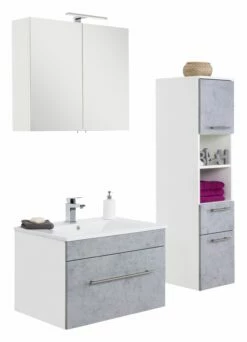 Saniclear Viva Badmeubelset 3-delig 75cm Betongrijs