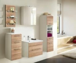 Saniclear Viva Badmeubelset 5-delig 60cm Licht Eiken