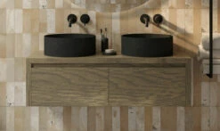 SaniGoods Alvares Badmeubel 120cm 2 Lades Zonder Waskom Eiken Ashgrey