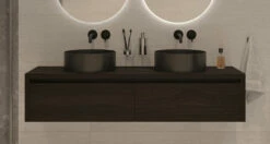 SaniGoods Alvares Badmeubel 180cm 2 Lades Zonder Waskom Eiken Charcoal