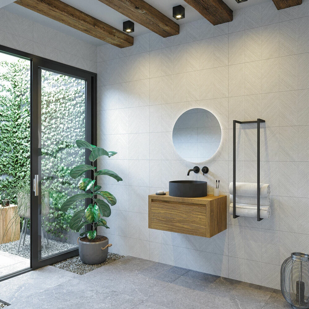 SaniGoods Alvares Badmeubel 70cm Zonder Waskom Eiken Castle Brown - Afbeelding 2