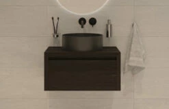 SaniGoods Alvares Badmeubel 80cm Zonder Waskom Eiken Charcoal