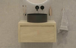 SaniGoods Alvares Badmeubel 80cm Zonder Waskom Eiken Corn Silk