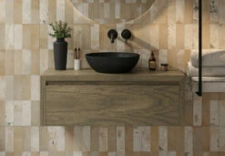 SaniGoods Alvares Badmeubel 90cm Eiken Ashgrey Met Zwarte Waskom