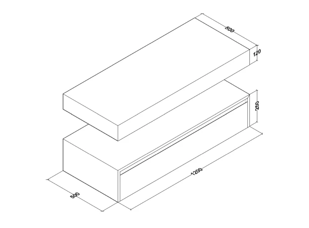 SaniGoods Mila Badmeubel 120cm Licht Eiken Zonder Waskom - Afbeelding 4