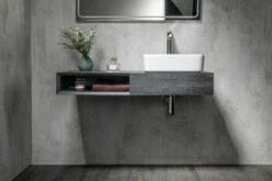 Sapho Morian Badkamermeubel 120x14x48cm Eiken Zwart Rechts